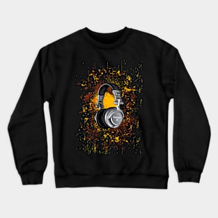 Headphones Grunge Crewneck Sweatshirt